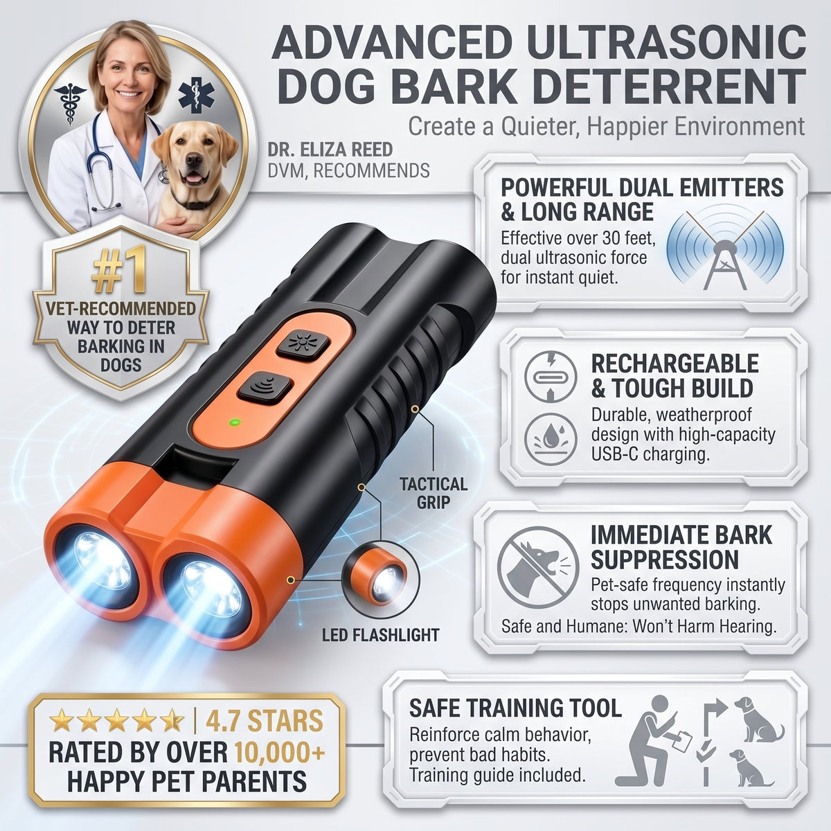 HushPaw™ Ultrasonic Bark Stopper